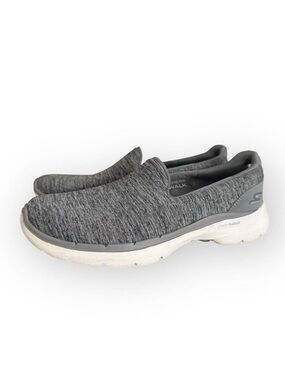 Skechers Skechers Shoes Womens 8 GO Walk Sporty Slip Ons Sneakers 124507 Gray Fa